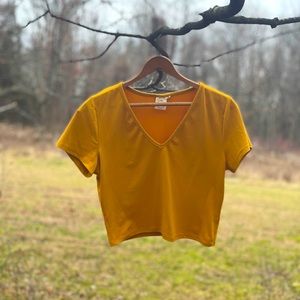 Mustard yellow crop top ready for summer!